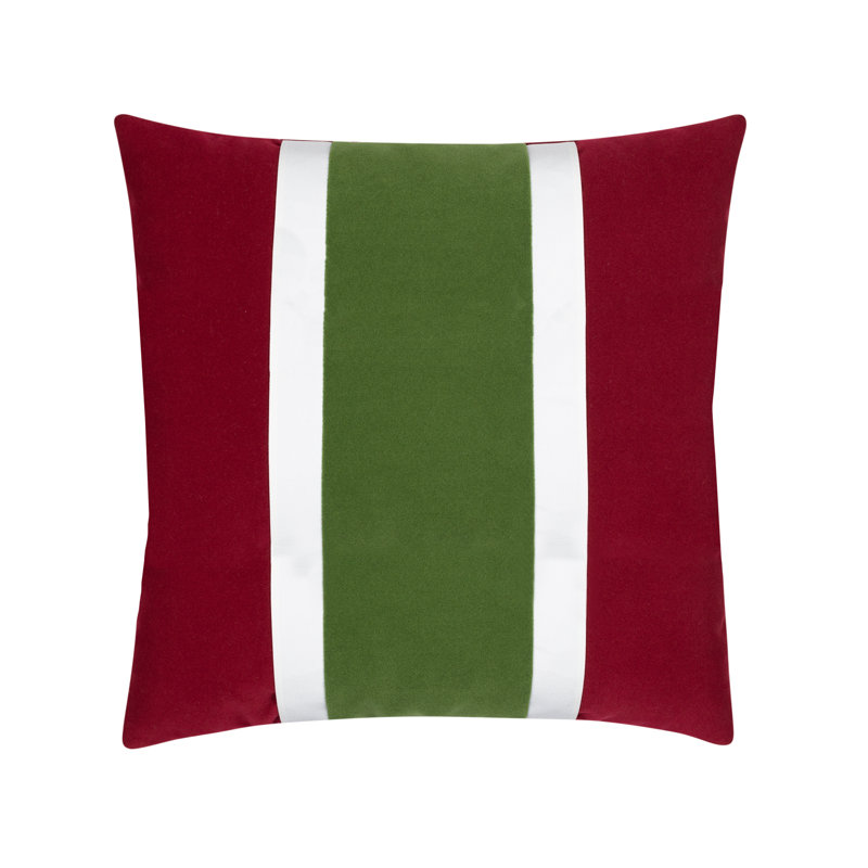 Polyester Indoor/Outdoor Pillow Cover & Insert by Elaine Smith, Blue/Pink, 20" H x 20" W, Square