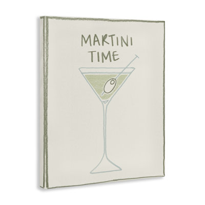 Toile Minimal Martini Time, conception de Grace Popp