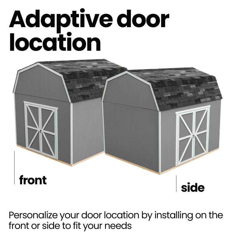 Hudson 12' x 24' Brown Wood Storage Shed Kit with Shelving