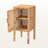 Oaken Rattan 1-door Nightstand in Bohemian Style, Natural 29.21'' H X 13.55'' W X 12.82'' D