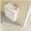 Meuble-lavabo mural flottant de 20 po avec lavabo en résine et porte d'armoire à fermeture en douceur