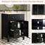 Meuble-lavabo de 24 pouces avec lavabo en céramique, style champêtre français, glissière de tiroir silencieuse, intérieur réglable pour les grandes bouteilles de meuble-lavabo moderne de 24 po, lavabo, conception en croix élégante, fermeture d'armoire, articles de toilette-1133941869