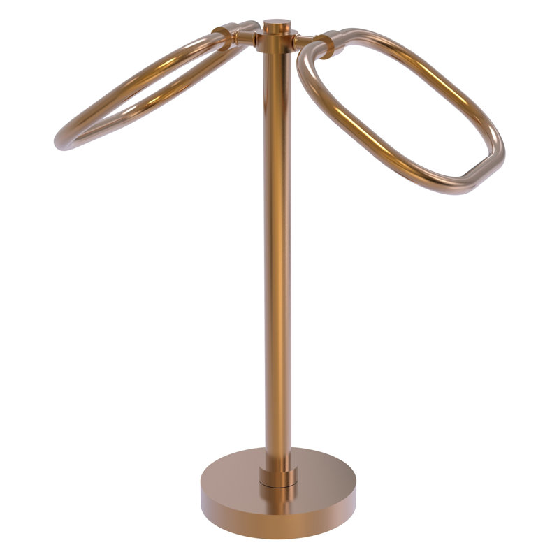 Porte-serviettes de comptoir de cuisine à 2 anneaux, Bronze brossé