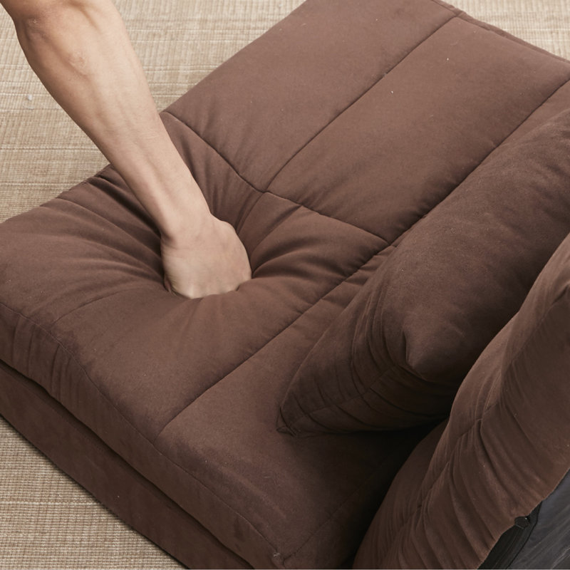 Lit réglable au sol, 14 sections, 5 positions inclinables, triple rabattable, surface, rembourrage en lin, structure en métal, coussin décoratif, appartement, dortoir rembourré convertible