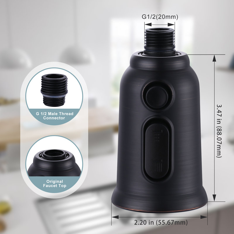 Multi Functional Kitchen Faucet Replacement Nozzle, Oil Rubbed Bronze