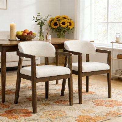 Chaise de salle à manger avec accoudoirs, ensemble de 2 (table non incluse)