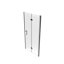 Porte de douche pliable sans cadre 86 cm (L) x 183 cm (H), alliage d'aluminium, verre trempé 6 mm.