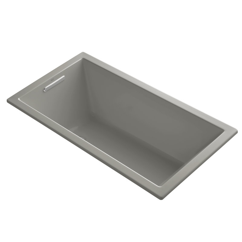 Underscore 60" x 32" Drop In Soaking Acrylic Bathtub, Cashmere, 21" H x 32" W x 60" D
