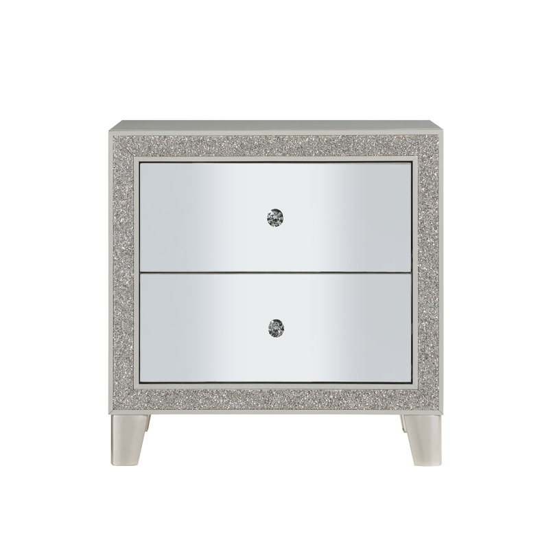 Table de chevet à finition miroir Sliverfluff