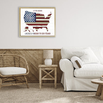 America 250 Year Celebration Floating Frame, design by Cindy Jacobs