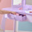 Teamson Kids Hearts Gisele Wood Vanity With Tri-fold Mirror & Drawer, Purple-127658852