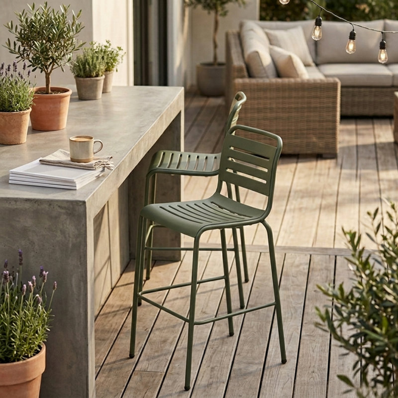 Tabouret de bar en aluminium Ace, Gray