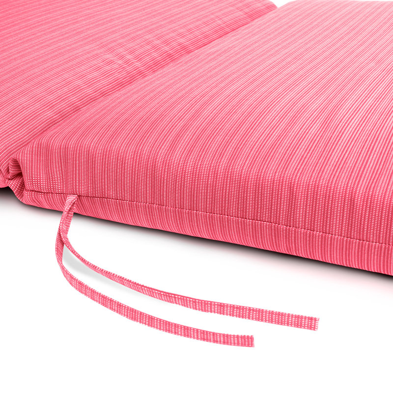 Chaise longue réversible, cousue et cousue à la main, avec attache et rembourrage en polyester blanc., Rose millennial