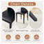 Ensemble de table de salle à manger en noyer avec 8 chaises en cuir de polyuréthane noir - Mobilier de cuisine moderne de 71 po pour la maison-1616684622-1616684617