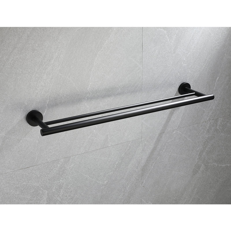 Porte-serviettes mural 23,6 po, Noir mat