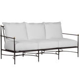 Roma 77" Wide Outdoor Patio Sofa with Cushions