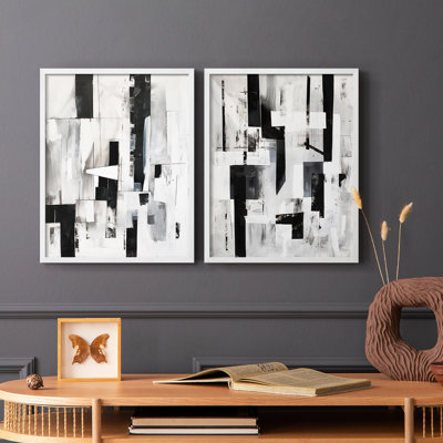 ABSTRACT Series XL - reproduction encadrée de qualité supérieure - prête à être accrochée - aucun clou requis - aucun clou requis