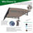 Door Window Awning Made of  0.137 Inch Thick Crystal Solid Polycarbonate Sheet and Aluminum Alloywith Valance in size of 47" Wide x 34" Deep for Wooden Wall House-117184953