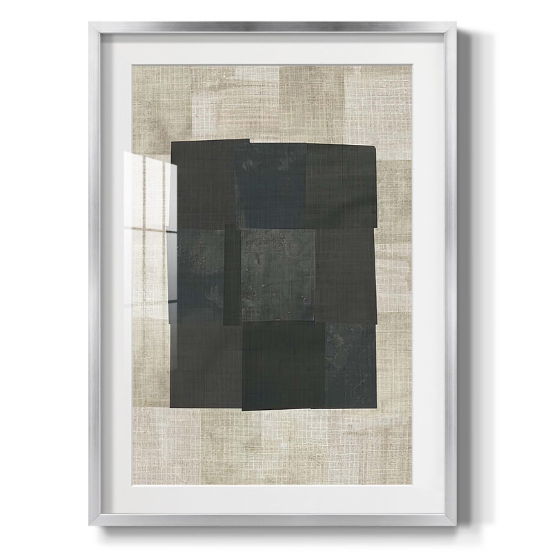 «Invontract Blues I», reproduction encadrée, Blanc, Papier avec cadre argenté