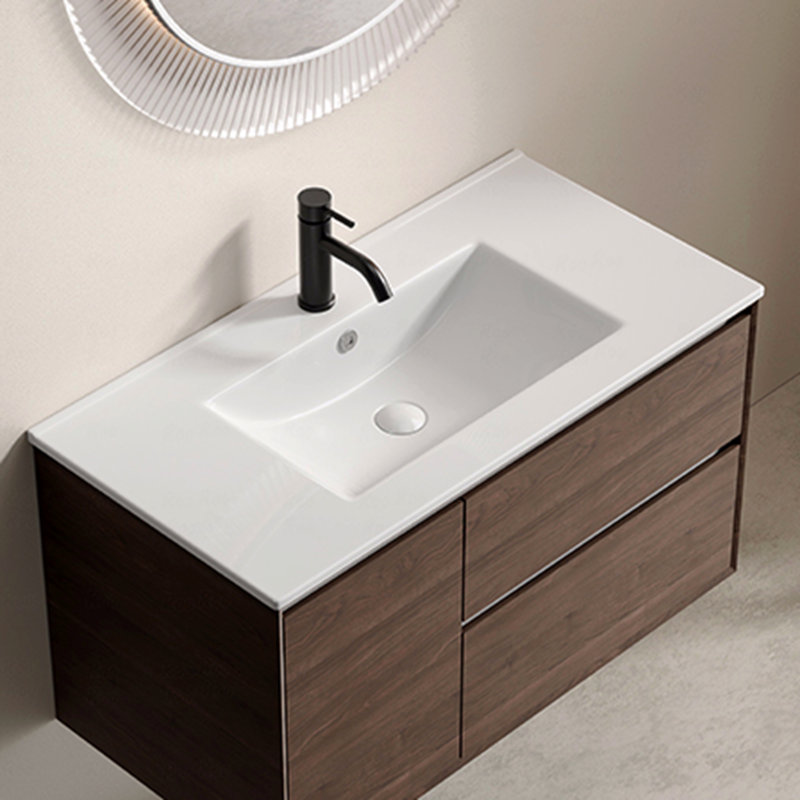 36Inch Bathroom Vessel Sink, Ceramic Bathroom Vanity Sink Top Without Overflow