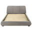 Lit plateforme tapissier très grand Taupe