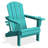 Wolak High Density Polyethylene Folding Adirondack Chair With Double Cup Holder-360845516