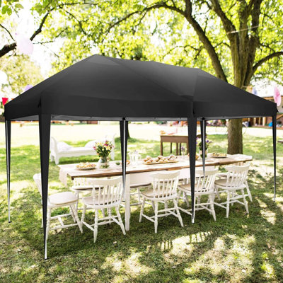 Canopy 10x20 Pop Up Canopy Tent without Sidewalls-Easy Pop Up Tent-Waterproof Commercial Instant Shelter UPF 50+ Portable Gazebo Wedding Tents for Parties Carport Vender Events