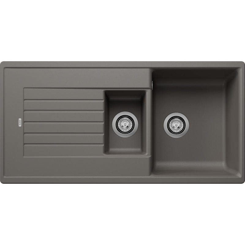 Zia 1.5 Bowl Inset Kitchen Sink, Volcano Grey, 202mm H x 500mm W x 1000mm L