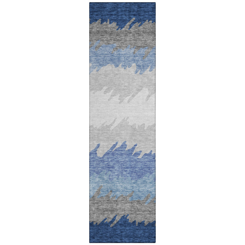 Neysa Washable Striped Indoor / Outdoor Rug, Runner 2'3" x 7'6"