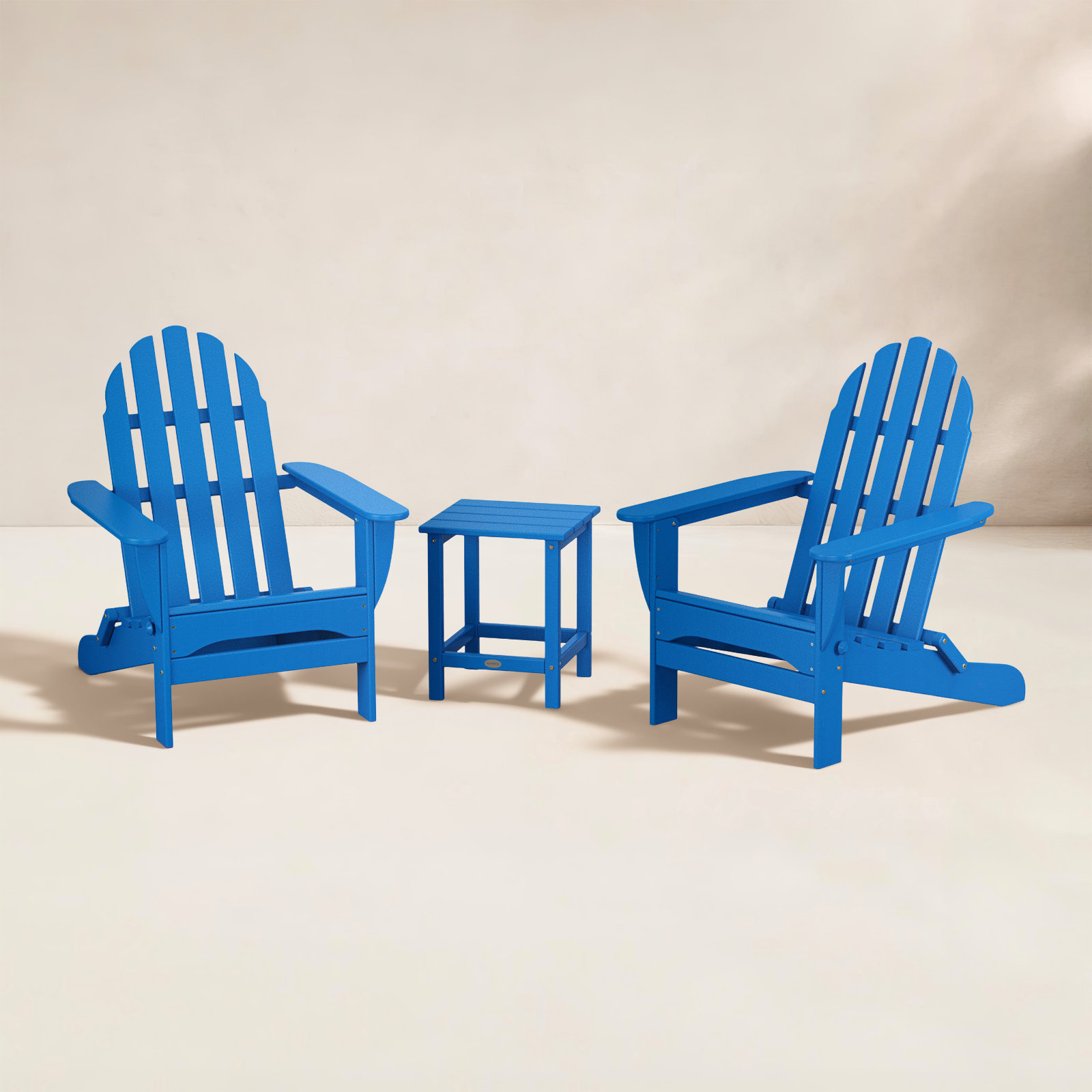 POLYWOOD® Classic Adirondack 2-Person Patio Seating Group, Pacific Blue