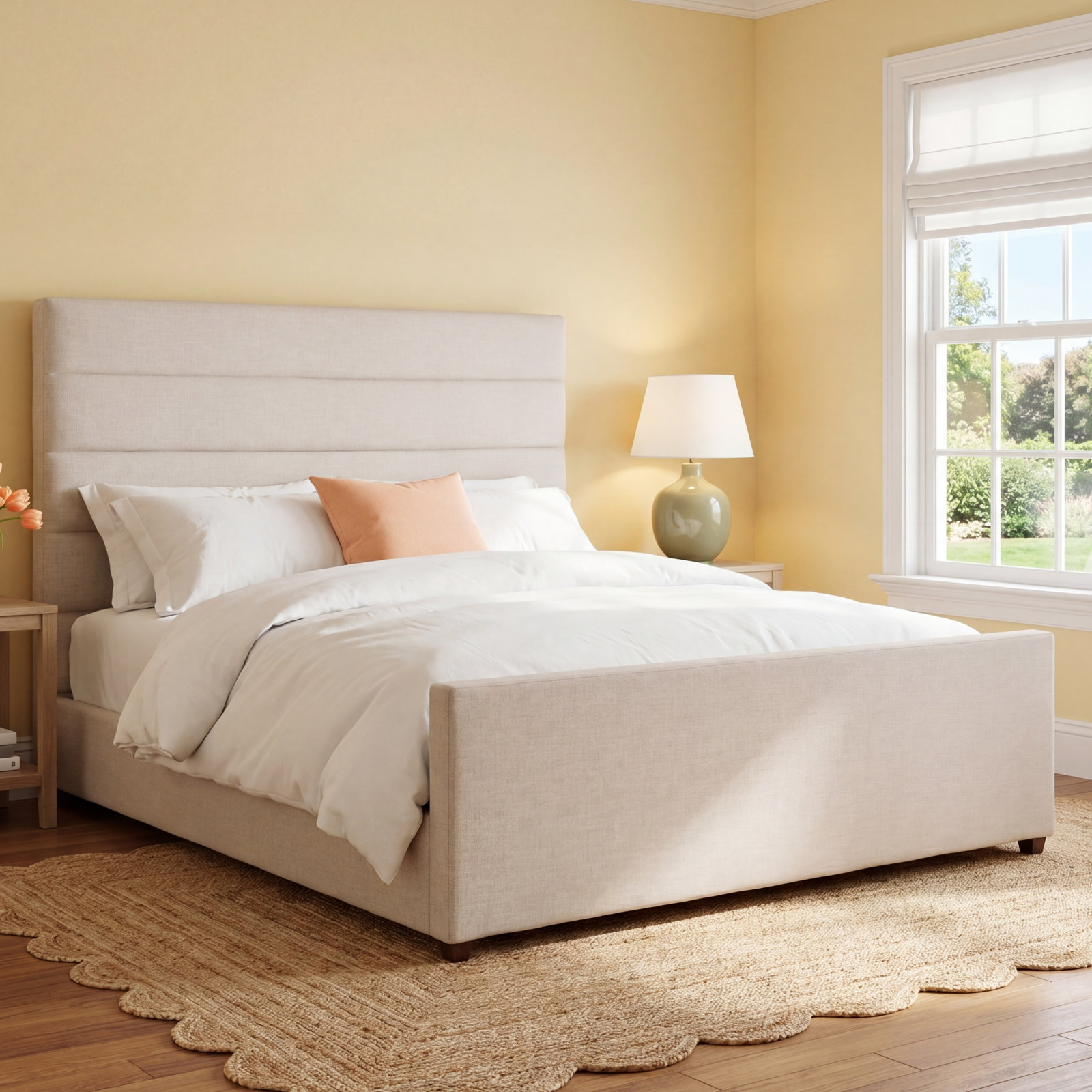 Vanora Bed, King, Cambric Ivory