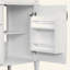 Meuble-lavabo de salle de bain avec comptoir en composite, meuble-lavabo autoportant à 4 tiroirs, 2 portes, tablettes réglables, poignées noires