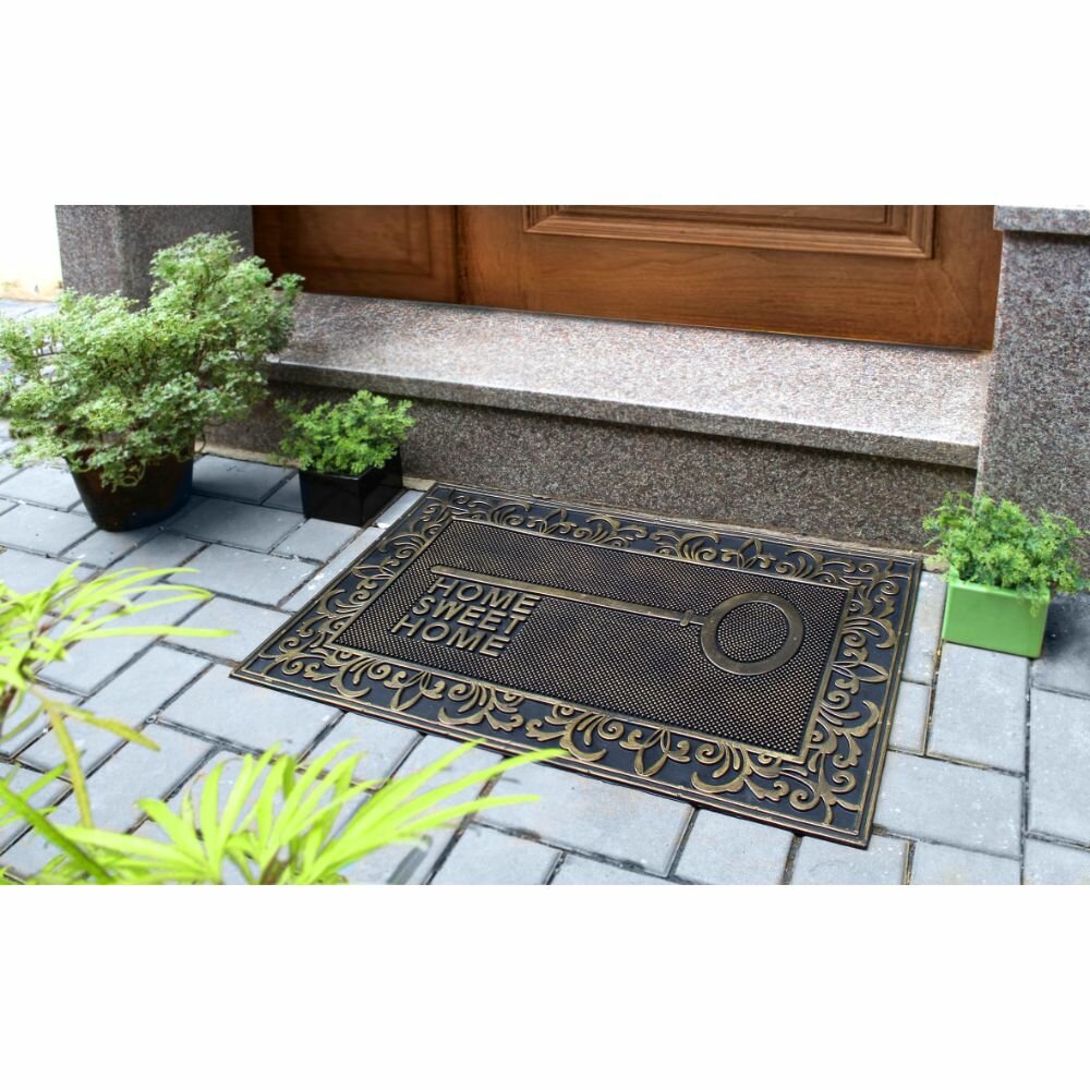 Tangier Floral 30 x 18 Non-Slip Outdoor Door Mat Fleur de Lis Living Mat Size: Rectangle 1'6 x 2'6