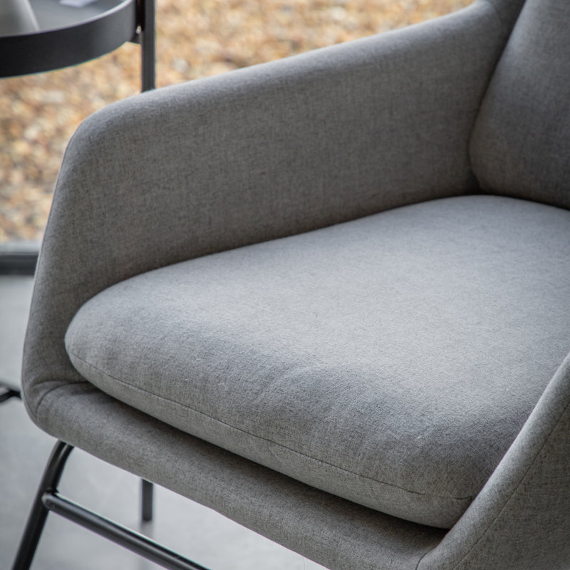 Ayd Upholstered Side Chair, Grey