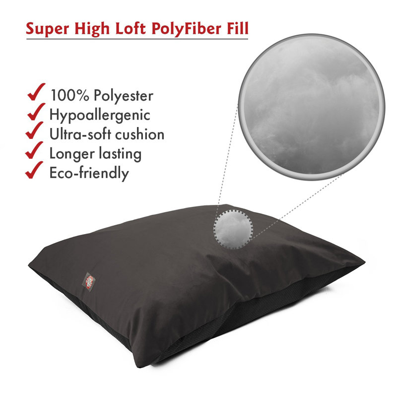 Coussin pour chien Villa Majestic, Medium (35" W x 28" D x 7" H, Noir