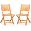 4 chaises de patio pliantes en bois de teck avec dossier incliné
