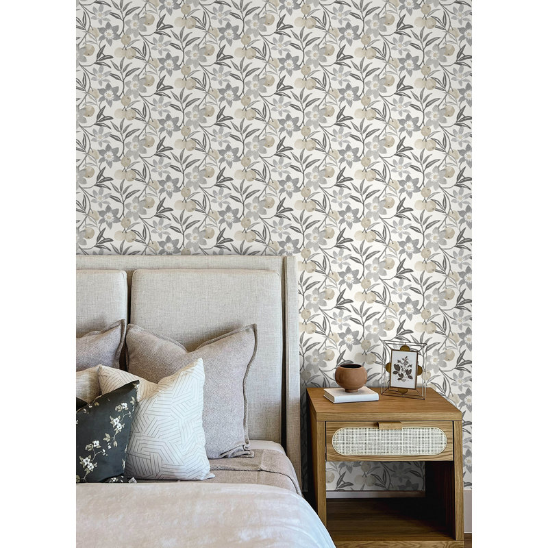 Papier peint Passiflora, Gris