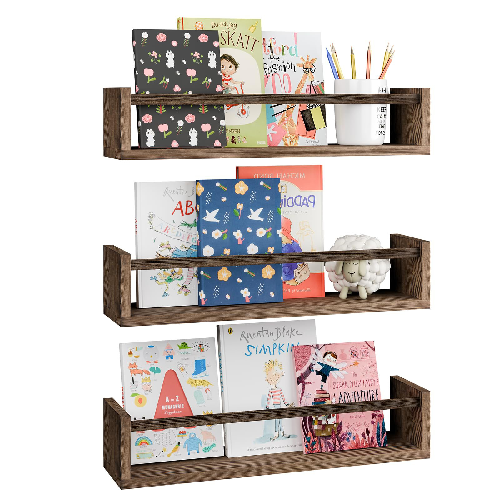 Loon Peak® Nursery Book Shelves, Inch Floating Bookshelves
