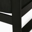 Besy Outdoor Loveseat, Black Cushion And Square Metal Frame, 57 Inch