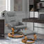 Adrienna Ergonomic Executive Office Reclining Chair with Footstool-209567689
