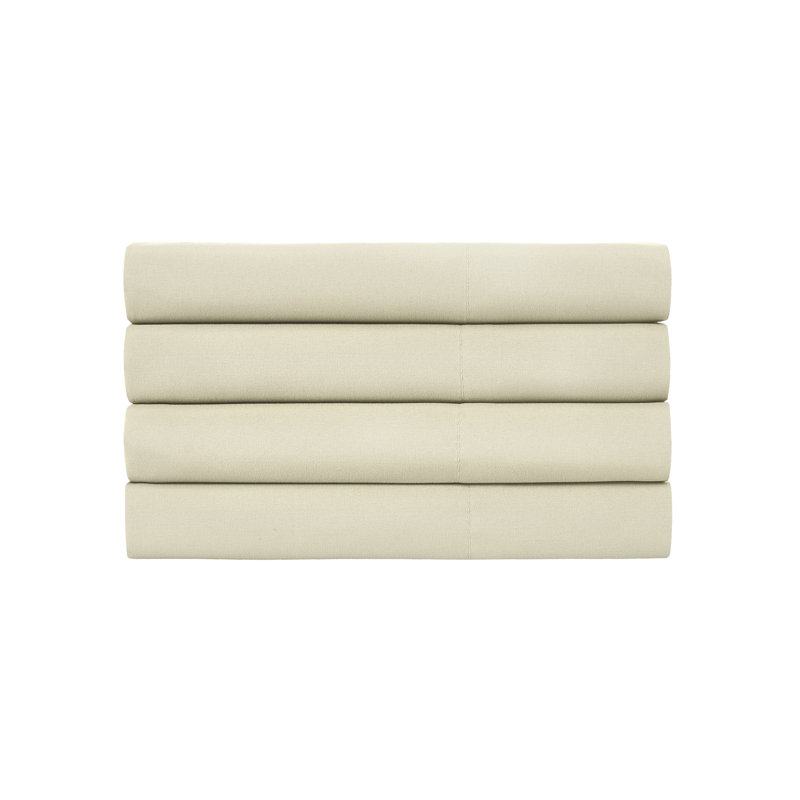 Ensemble de 4 taies d'oreiller Southshore Fine Linens Vilano Springs Cream Queen/Standard, microfibre doublement brossée ultra douce 110 g/m², 51 x 76 cm