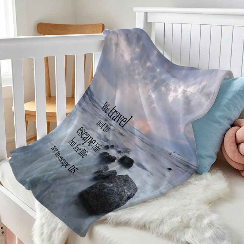 Jeté en flanelle bleue ultra douce, Jeté 30 po x 40 po