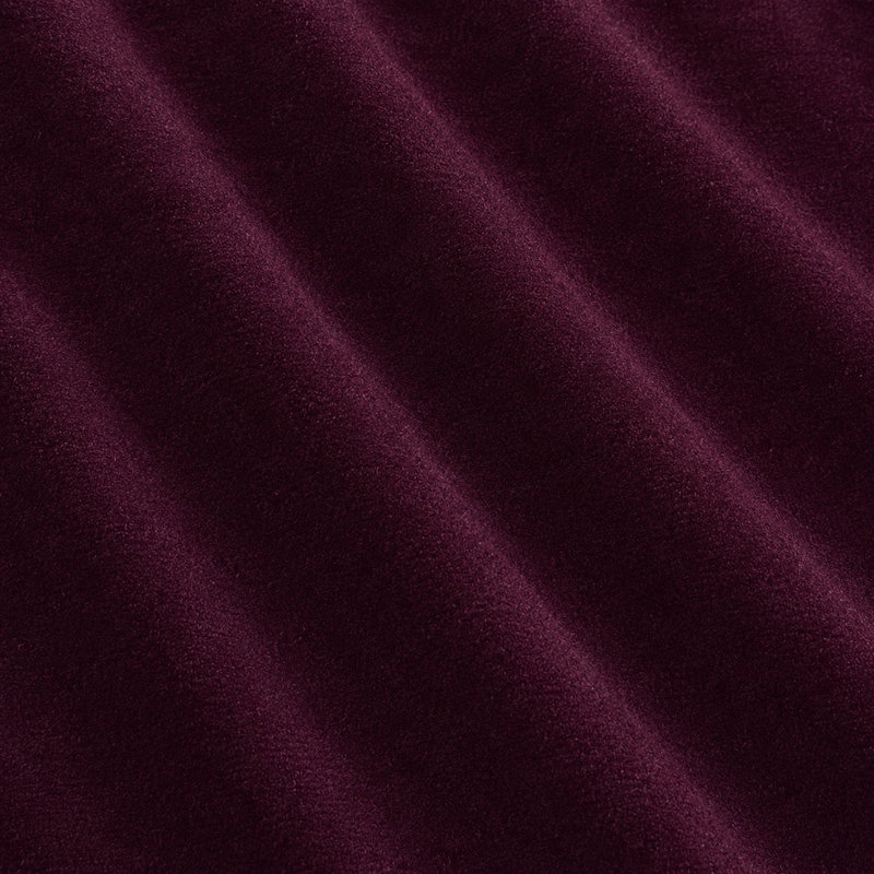 Wolle Fabric | Solid Mohair-Like Velvet | Upholstery Fabric, Grape