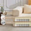 Canapé à compression, canapé-lit convertible au sol avec structure de forme fixe, canapé modulaire à une place sans os, sans assemblage, tissu chenille, pour la chambre à coucher, beige-1373670821