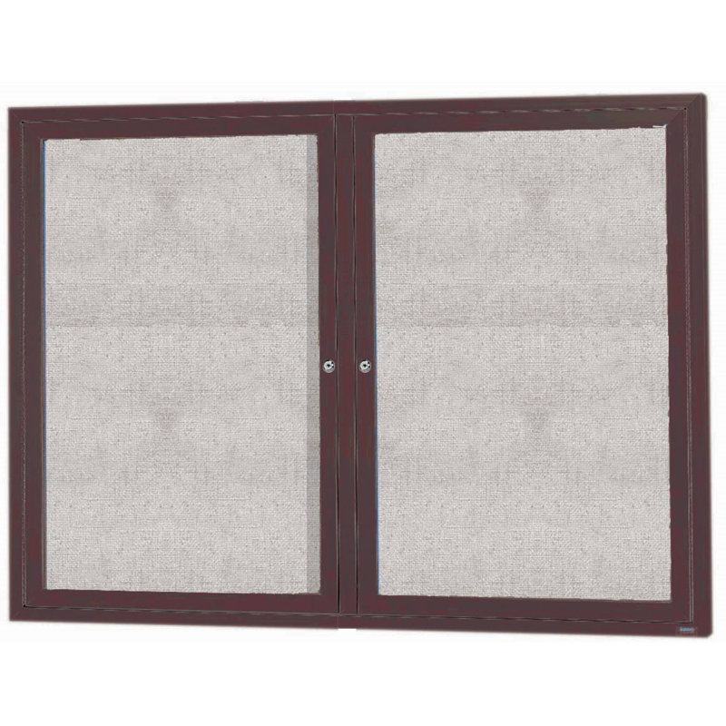 Tableau d'affichage mural extérieur pour l'extérieur, Aluminium anodisé bronze, Deux, H 36 po x l 48 po