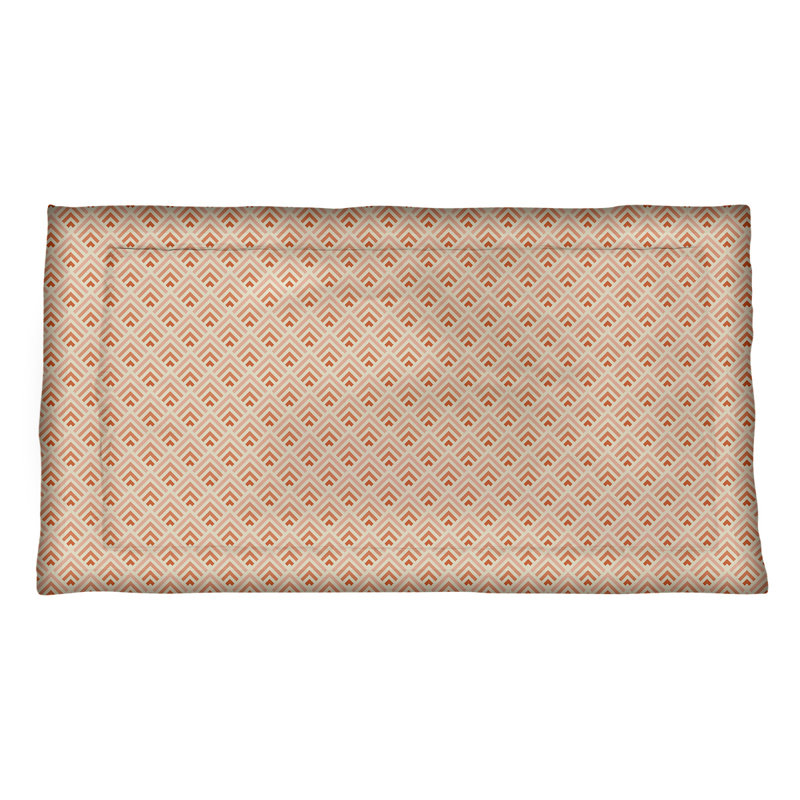 Taie décorative Katelyn Elizabeth, Simple standard, Microfibre, Orange / blanc