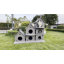 Maison pour chat à deux étages en résine 38,88 "avec porte de secours-1942150305-1930548540