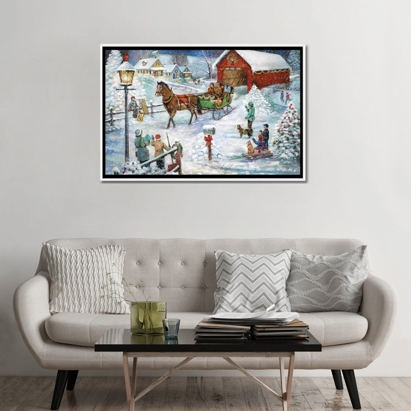 Sleigh Ride, 32" H x 48" W x 1.5" D, White Framed, No Matte