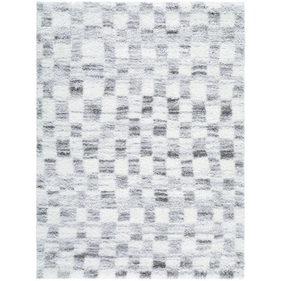 Cloudy Shag Rectangle Machine Woven Area Rug
