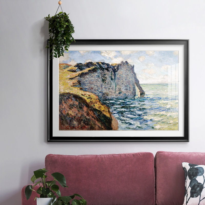 Monet, impression encadrée sur papier par Claude Monet, Noir, H 15 po x l 21 po x P 1,5 po